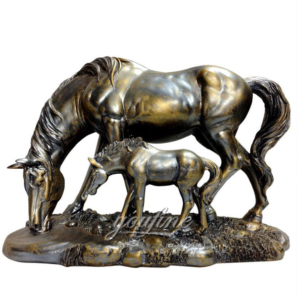 2017 hot sale modern home decoration bronze horse with horse poney sculptures for sale