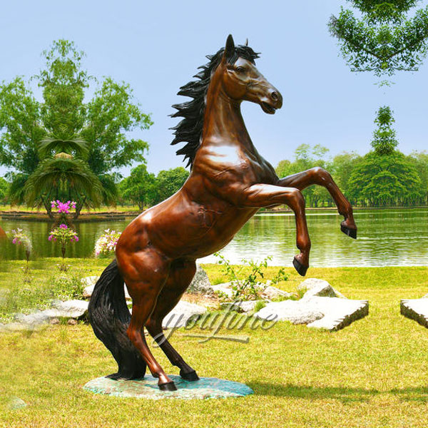 Artists New Designs Bronze Horse Statue jumping Garden Decoration For Sale