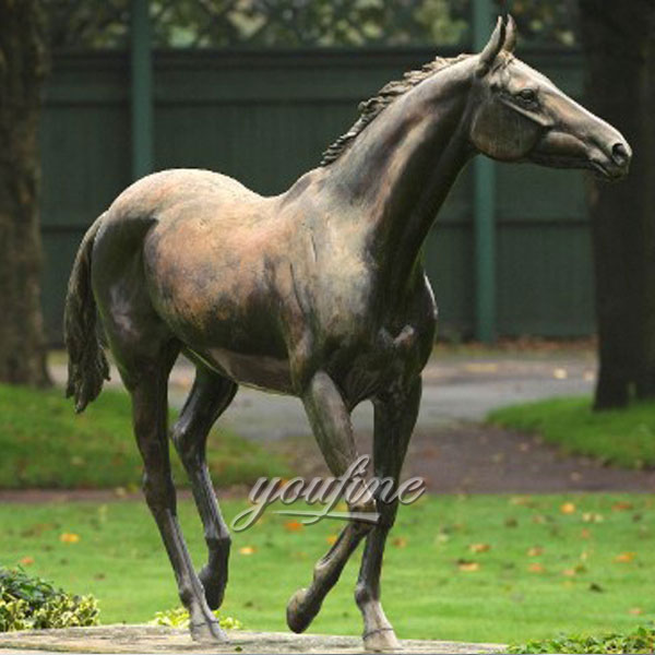 China supplier life size bronze horse race for sale