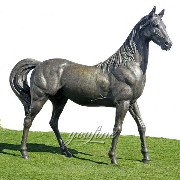 Factory Supply metal craft bronze horse standing statues for sale