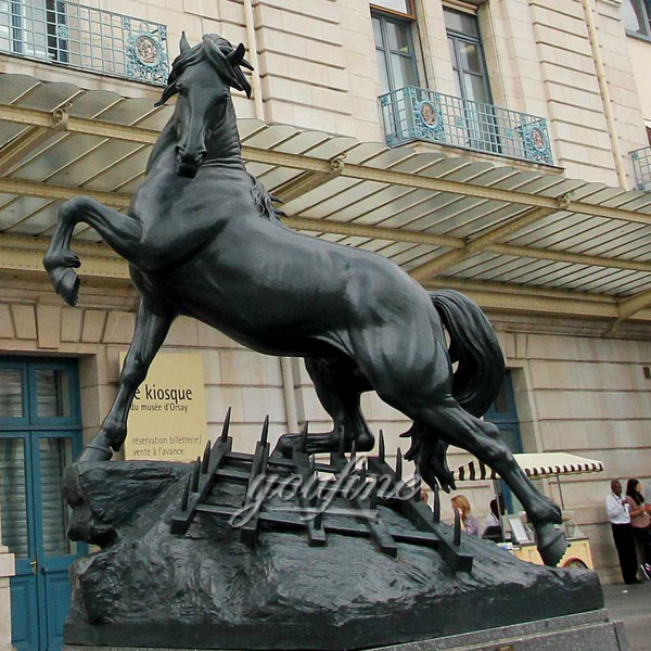 Factory bronze roaring horse statue for square decor