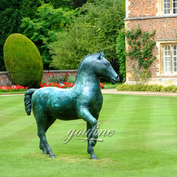 Garden Decoration Metal Craft Life Size Antique Bronze Horse Statues for sale