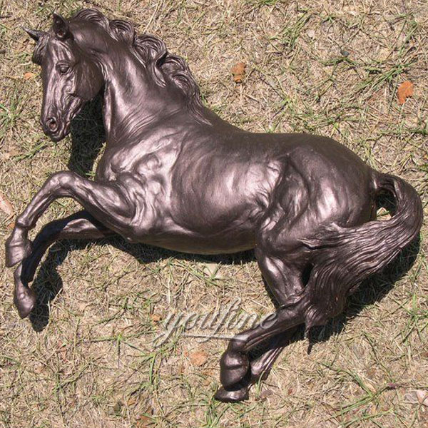 Garden Decorative bronze Lying horse sculptures for sale