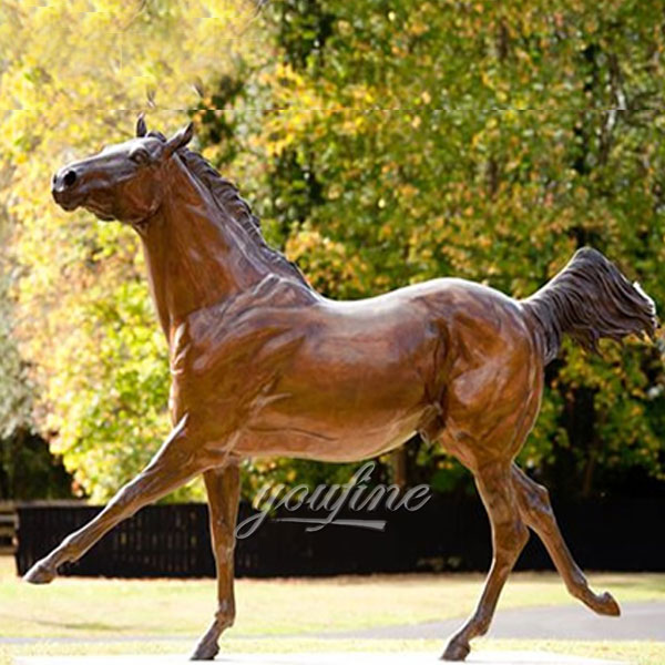 High Quality Cheap metal craft life size standing bronze horse sculptures for sale