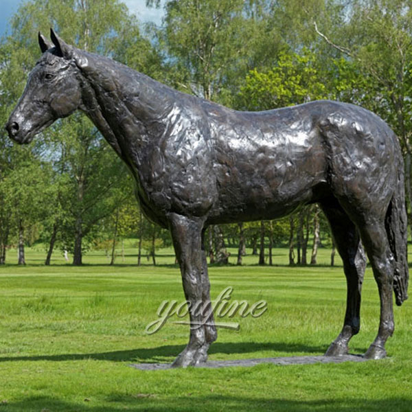 High quality outdoor garden large size antique bronze horse standing sculptures