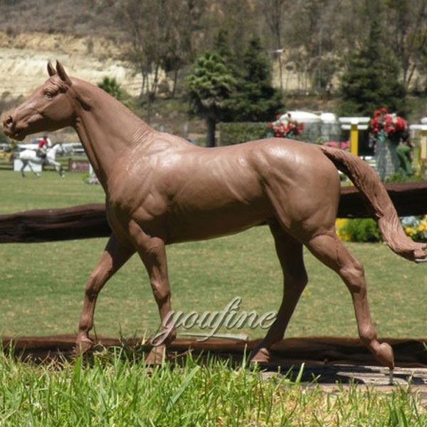 Hot Sale Life Size Standing bronze horse garden statue artist design