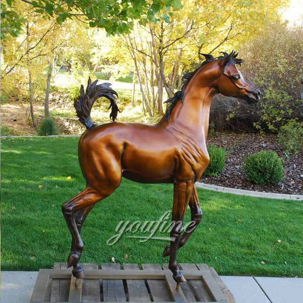 Hot Sale outdoor large bronze horse standing sculptures