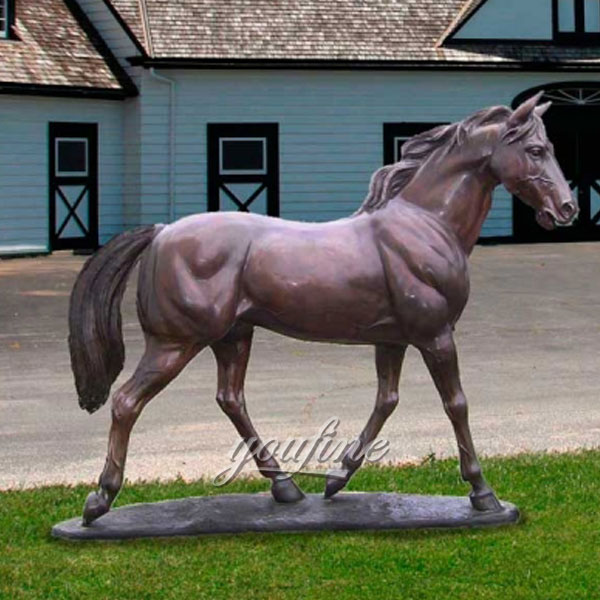 Hot sale garden decoration life size metal bronze horse standing for sale