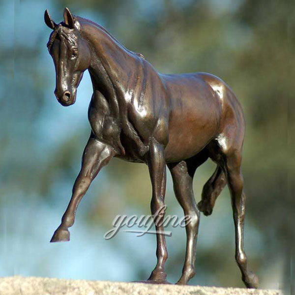Hot selling statue of bronze prancing garden horse