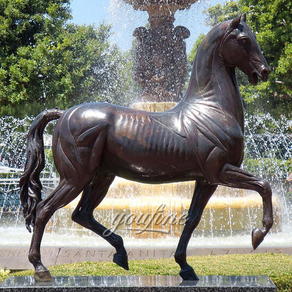 Large art deco riproduzioni metal bronze race horse sculptures for sale