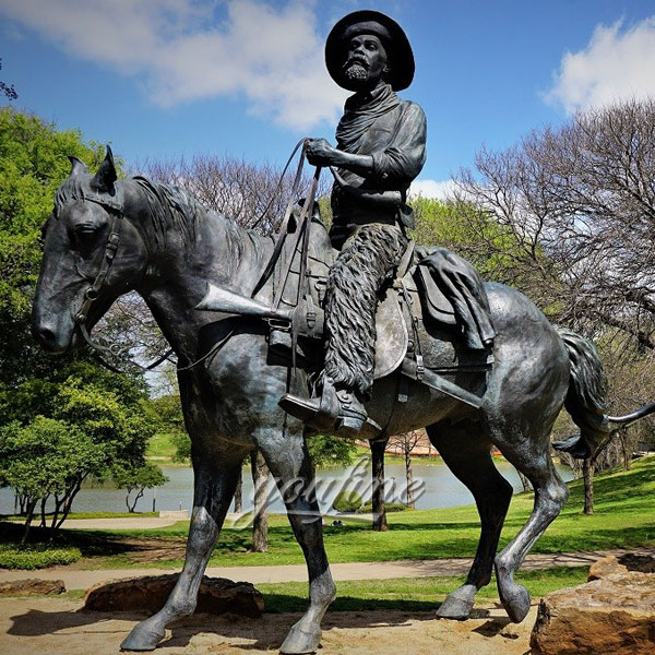 Life Size Antique Bronze Horse Jockey Old Man Riding Statues for sale