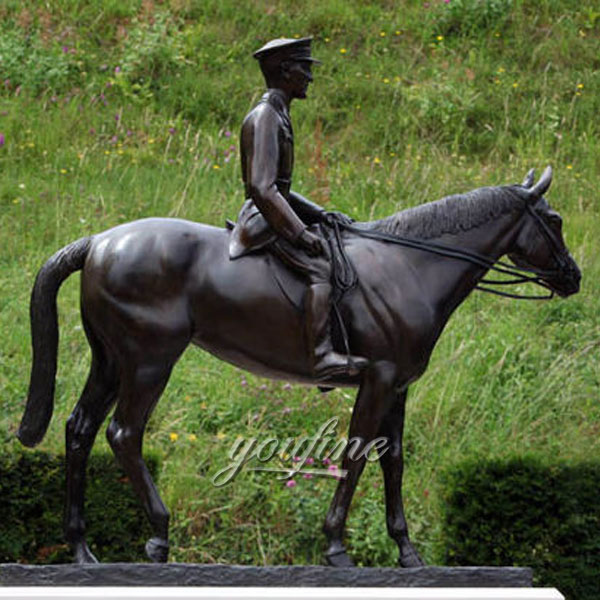 Life Size Bronze Horse Jockey Man Riding Statues for Sale