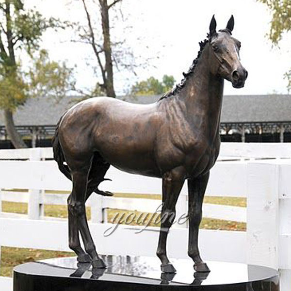 Modern Decoration bronze standing horses for house decor sculpture