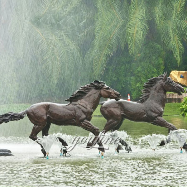 Outdoor bronze horse sculptures dallas for garden deccor