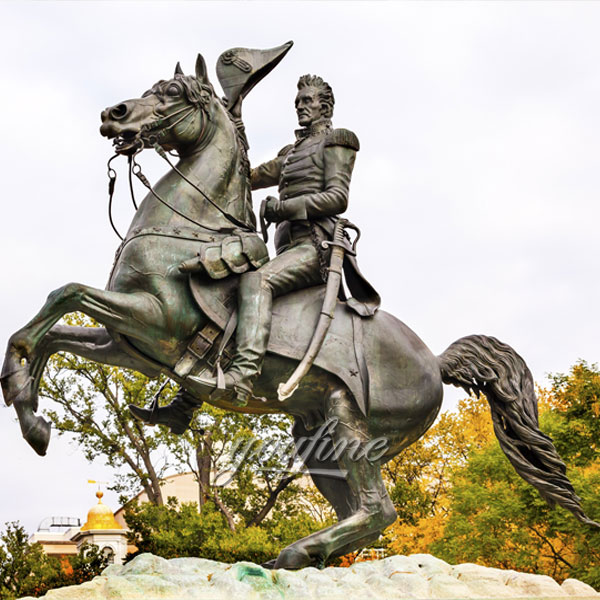 Outdoor bronze roaring horse sculptures with warriors statues for sale