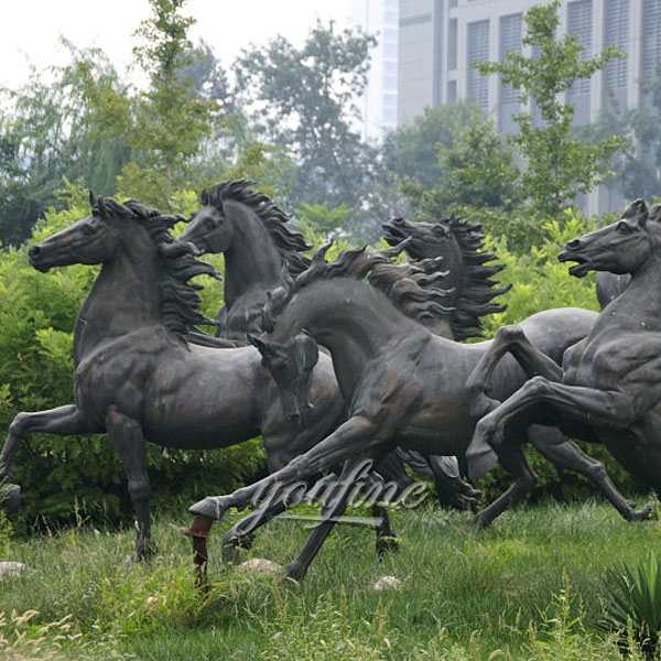 Outdoor grand racing horse statues for sale