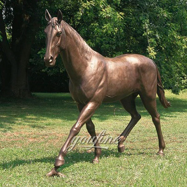 Standing bronze horse sculptures home decor