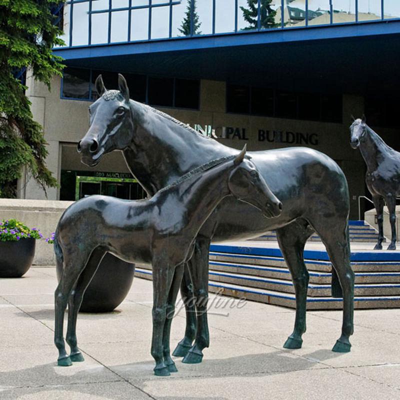 Bronze horse sculpture