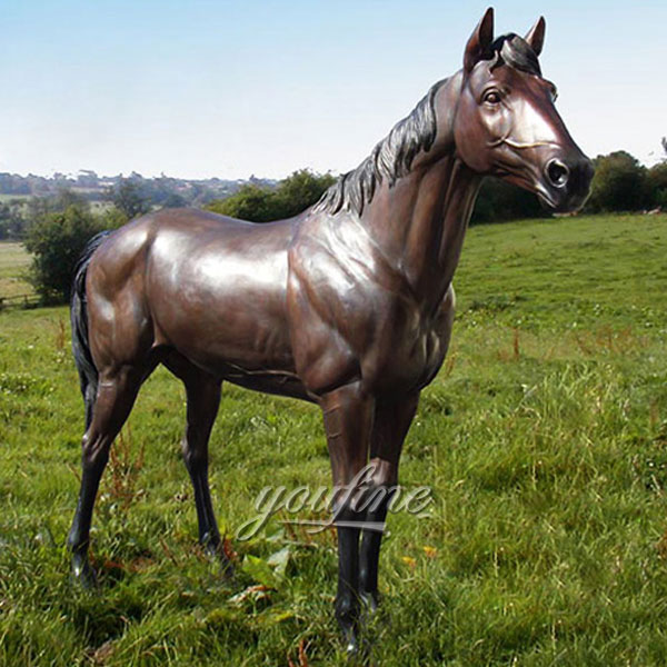 life size standing horse statues bronze for sale