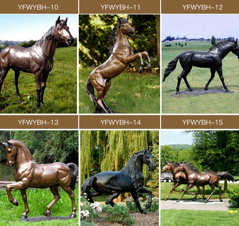 bronze horse statues