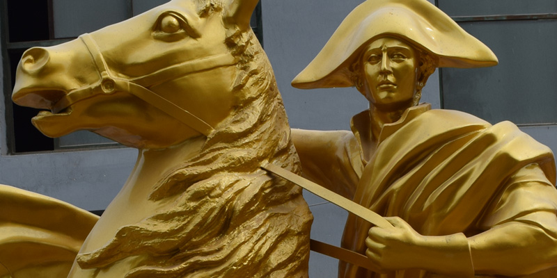 Bronze sculpture of Napoleon riding horse statue 