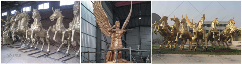 Bronze casting chariot sculpture process